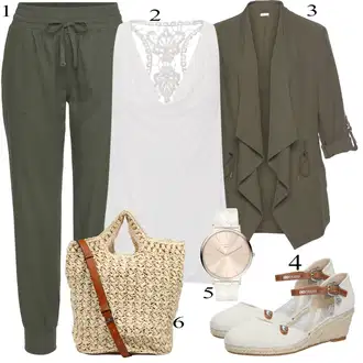 Boho Vjenčanje Outfit sa Bijela/Krem Tunika/Haljina Veći Broj Lascana "Ljetni outfiti"Look: Stil, Empire, Boho, Elegantan, Krštenje, Vjenčanje, Matični ured, Koncer, Posebne prigode