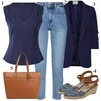 Outfit sa Smeđa Privjesak/Shopper torba Calvin Klein "Ljetni outfiti"