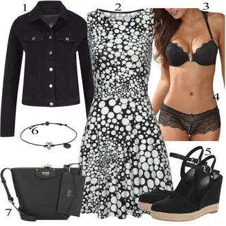 Outfit s Černá/Růžová/Tmavě šedá/Šedá Průsvitná kalhotka/Tanga/Průhledná kalhotka/Spodní Kalhotky/Kalhotky/Klasické Kalhotky/Brazilské Kalhotky Lascana "Letní Outfit"