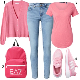 outfit mit Roza/Bež/Modra Superga Adidas Originals "Priložnostna oblačila"