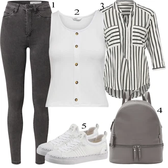 outfit mit Siva Touring backpack Liebeskind Berlin "Priložnostna oblačila"