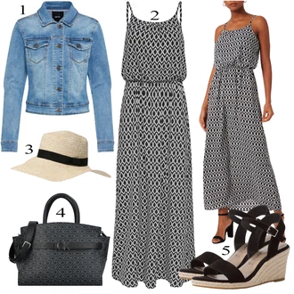Elegantní Outfit s Šedá/Tmavě šedá/Hnědá/Černá/Bílá/Zelená Maxi Šaty/Šaty s výstřihem/Šaty S Potiskem/Zavinovací Šaty/Šaty s puntíky/Dlouhé pletené šaty Only "Ležérní Outfits"Look: Lehký, 20 léta, Boho, Elegantní, Ethno, Hippie, Příliš oblečený, Old Money, Slavnostní