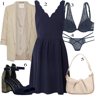 Veslování Outfit s Oranžová/Béžová/Červená/Modrá/Růžová/Tmavě modrá Podprsenka s výstřihem push-up/Prsatější střih podprsenky/Podprsenka bez ramínek & variabilní podprsenka/Bralette/Halter/Podprsenka s kosticemi/Bezdrátová podprsenka/Multifunkční podprsenka/Zmenšující Podprsenek/Trojúhelníkový Podprsenek Lascana "Večerní Outfit"Look: Posilování, Pracovní, Jízda na koni, Veslování