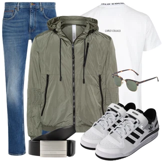 Mit Absatz Outfit mit Grau/Silber/Weiß/Hellgrau Sneaker Skateschuh/Sneaker Mit Klettverschluss/Sneaker Low/gesundheitsschuh/Schmaler Sneaker/Sommer Sneaker Adidas Originals "Praktischer Look"