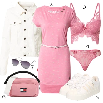 Outfit sa Pink/Ljubičasta Haljina Veći Broj/Majica I Top Veći Broj/Tunika/Bluza Veći Broj/Haljina Alife and Kickin "Ljetni outfiti"