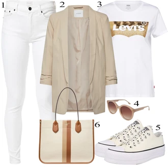 Vintage outfity 90tá léta, Estetika s Hnědá/Bílá/Červená/Zlatý Neformální tričko/Fancy tričko/Těhotenské tričko/Košile s potiskem/Tričko s nápisem/Tričko s krátkým rukávem levi's ® "Ležérní Outfits"Look: 90tá léta, Krásný, Romantický