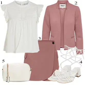 Outfit sa Smeđa/Pink/Ljubičasta Mini Suknja/Moderne Suknja/Suknja na Omot/Suknja A Kroja/Unisex Suknja Only "Ljetni outfiti"