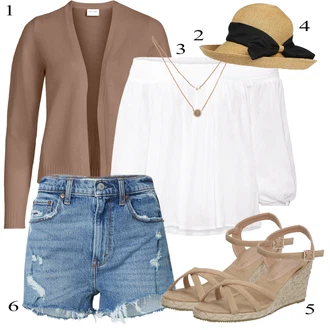 Ljeto Outfit sa Svjetloplava/Plava Majica Traper Kratke Hlače/Kratke Hlače visokog struka Abercrombie & Fitch "Zimski outfit"