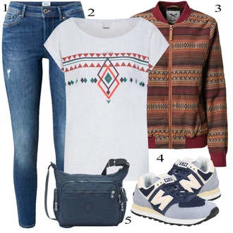 Outfit s Červená Kabát Iriedaily "Letní Outfit"
