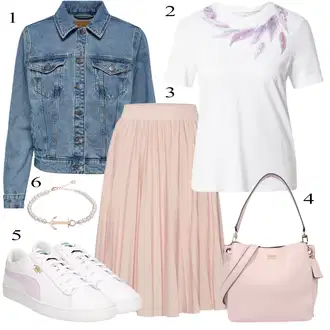 S zakovicama Outfit sa Tamnoplava Traper Jakna JdY "Ljetni outfiti"Look: S zakovicama