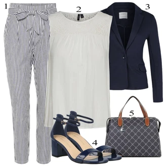outfit mit Bluza in Tunika VERO MODA "Oblačila za pomlad"