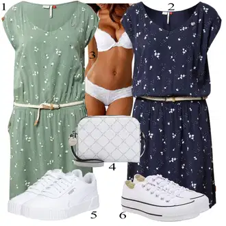 Outfity pro léto s Šedá Košilové šaty Ragwear "Letní Outfit"