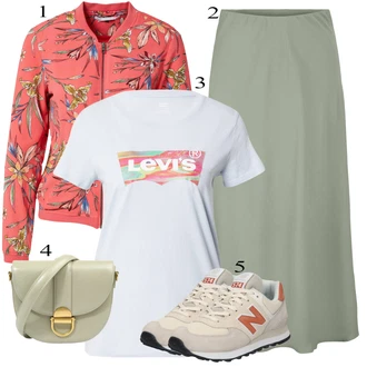 Outfit s Šedá Teniska New Balance "Letní Outfit"