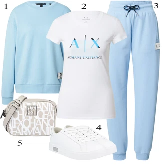Outfit s Tričko & Top Neformální tričko Armani Exchange "Sportovní Outfit"