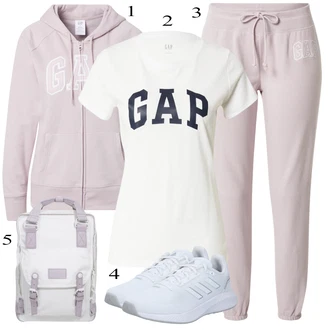 Outfit s Šedá Batoh Doughnut "Sportovní Outfit"