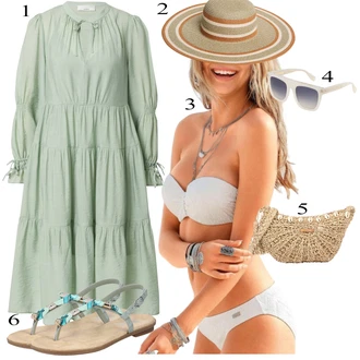 Do koljena Svatovski gost Outfit sa Svjetlozelena/Zeleno Haljina Veći Broj/Tunika/Haljina guido maria kretschmer women "Ljetni outfiti"