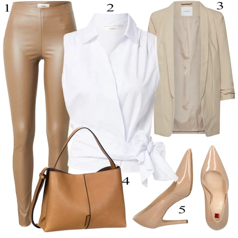 Kombinace Hnědá/Šedá/Khaki/Béžová Neprůhledný Legíny/Formovaná Legína/Kožený legíny/Legíny s Rozparkem/Strečová Kalhoty/Legíny s Vysokým Pasem/Skinny Kalhoty/Jeggings/Tregíny/Legíny Kožený Vzhled/Push up Kalhoty Object