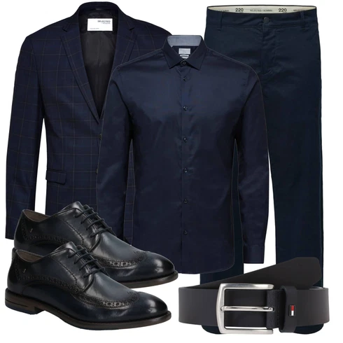 Hellblau/Blau/Dunkelblau Boyfriend Hose/Carpenter Hose/BaumwollHose/Musselin Hose/Twill Hose SELECTED HOMME kombinieren