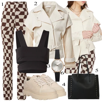 Outfit sa Pastelne boje/Bež Nubikk "Zimski outfit"