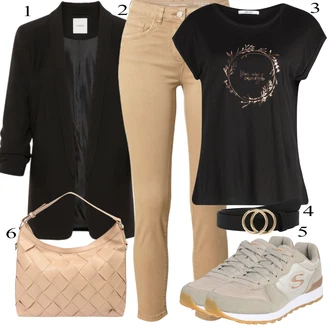 Outfit sa Bež Remen/Traperica Niskog Struka/Traperice Ravne Nogavice/Traperica Niskog Struka/Traper Jakna/Veći Broj/Traperice Slim Kroja/Trapez Traperice Tom Tailor "Ljetni outfiti"