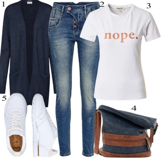 Outfit sa Plava/Bijela Tenisica WODEN "Ljetni outfiti"