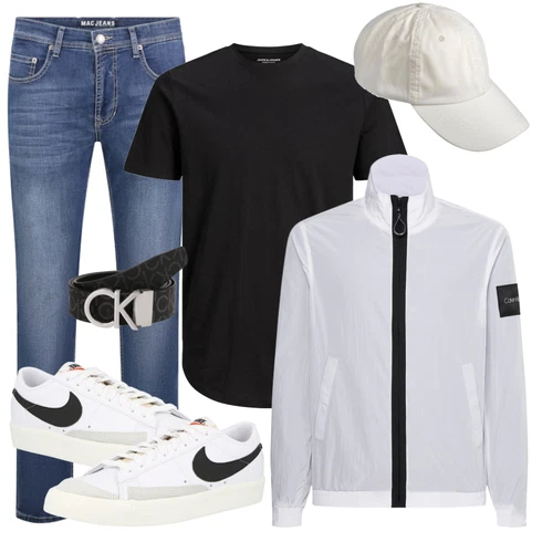Blau Schlaghose Jeans MAC kombinieren