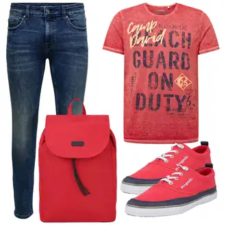 Outfit mit DunkelBlau/Blau/HellBlau Slim Fit Jeans/Lederjacke/Leder Schuhe/Thermojeans/Winterjacke/Herren Lederjacke/Push up Jeans/Damen 7/8-Länge Jeans/Knöchelstiefel/Biker Jeans/Low Rise Jean Only & Sons "Alltagsoutfit"