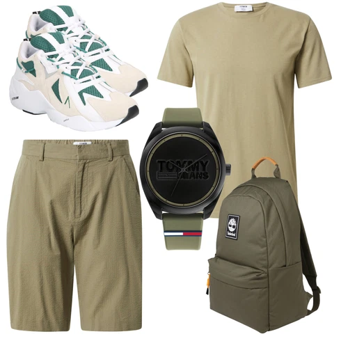 Dunkelgrün/Khaki Kurzarm T-Shirt/Funktions T-Shirt/Laufschuhe für Männer/Ausgefallenes T-Shirt/Casual T-Shirt trapp kombinieren