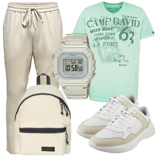 Outfit mit Schlaghose/Große Größe Camp David "Alltagsoutfit"
