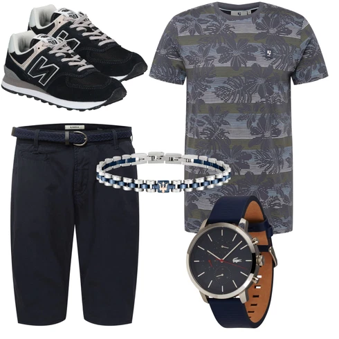 Weiß Schmuck Maserati kombinieren mit Grau Casual T-Shirt GARCIA