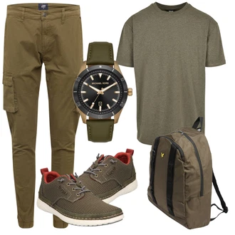 Strick Outfit mit Grau Lederjacke Urban Classics "Alltagsoutfit"