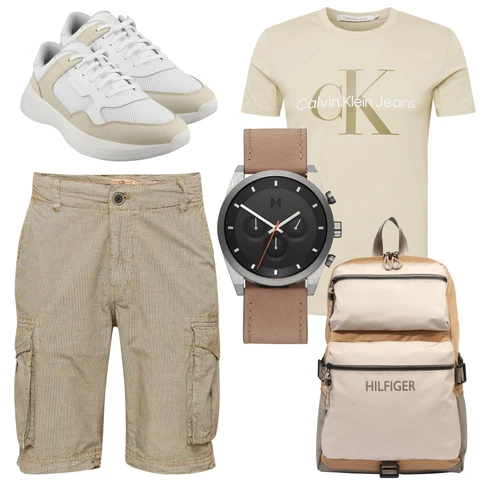 Beige Rucksack Tommy Hilfiger kombinieren