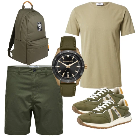 Dunkelgrün/Khaki Kurzarm T-Shirt/Funktions T-Shirt/Laufschuhe für Männer/Ausgefallenes T-Shirt/Casual T-Shirt trapp kombinieren