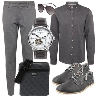 Business Outfits Große Größen mit Grau Kronstadt "Büro Outfit"