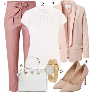 Normální Outfit s Růžová/Béžová/Modrá Vila "Outfit na léto"