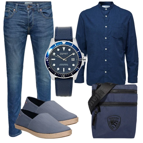 Blau Uhr ESPRIT kombinieren