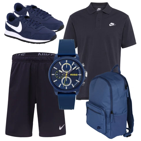 Dunkelgrau/Dunkelblau Bluse Große Größe/Shirt & Top Große Größe/T-Shirt & Top/Poloshirt Nike Sportswear kombinieren mit Rucksack Nike Sportswear