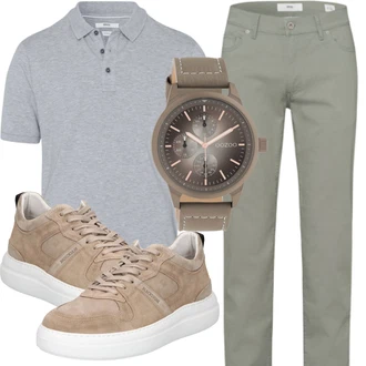 Outfit mit Beige Sportschuh/Sneaker BLACKSTONE "Freizeit Bekleidung"