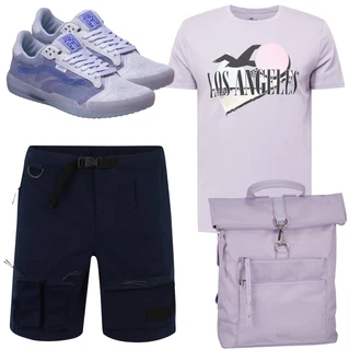 Outfit mit Blau Sneaker Vans "Freizeit Outfit"
