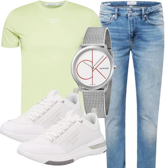 Outfit mit Jeans/Jeans Bluse/Anzug Jeans-Blazer Calvin Klein Jeans "Lässiger Freizeit Look"