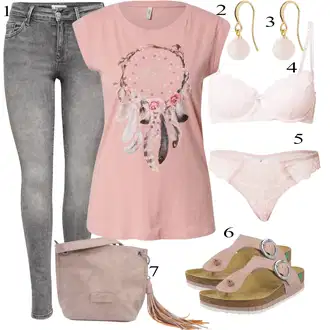 Outfit s R??ová Tanga/Pr?svitná kalhotka/Brazilské Kalhotky/Pr?hledná kalhotka/Klasické Kalhotky/Spodní Kalhotky/Kalhotky HUNKEMÖLLER "Outfit na léto"