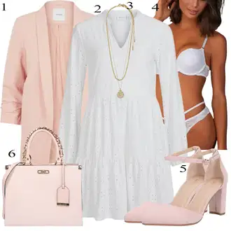 Outfit sa Siva/Krem/Bijela Haljina za Krizmu/Pamučna Haljina/Platnena Haljina Dugih Rukava/Haljina od muslina/Nicky Haljina/Dimljena Haljina/Haljina tunika Vila "Ljetni outfiti"