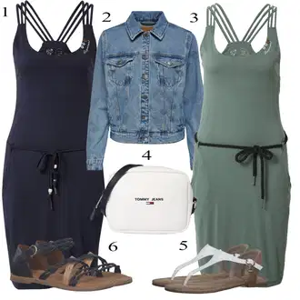 S zakovicama Outfit sa Tamnoplava Traper Jakna JdY "Ljetni outfiti"Look: S zakovicama