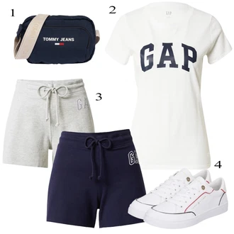 outfit mit Črna/Siva Majica GAP "Športna oblačila"