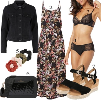Bez rukávů Dlouhé Outfit s Hnědá/Bílá/Růžová Šaty s laclem/Šaty S Potiskem/Dlouhé Letní Šaty/Maxi Šaty/Šaty na tenké ramínko/Šaty Na Ramínko Only "Letní volnočasový outfit"