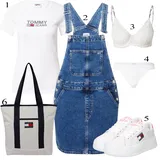 Vintage kombinacije denim/traper image