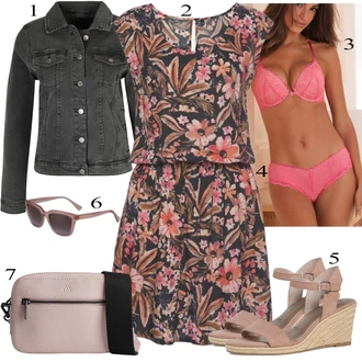 Outfit s R??ová Brazilské Kalhotky/Spodní Kalhotky/Kalhotky/Klasické Kalhotky/Pr?svitná kalhotka/Tanga Lascana "Letní Outfit"