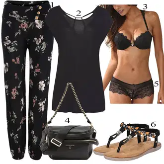 Outfit sa Siva/Crna/Pink/Tamnosiva/Tamnoplava Gaćice/Gaćica & tanga/Brazilski Slip/Futrola za Suknju/Prozirna gaćica/Gaćice bez prepona/Klasične Gaćice Lascana "Ljetni outfiti"
