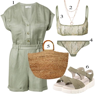 Outfit s Zelená Bota Sandály Caprice "Letní Outfit"