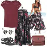 Smeđe visok termo tajice outfiti image